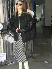 PROD Bldg 2023 winter 2 Spliced Faux leather Jacket