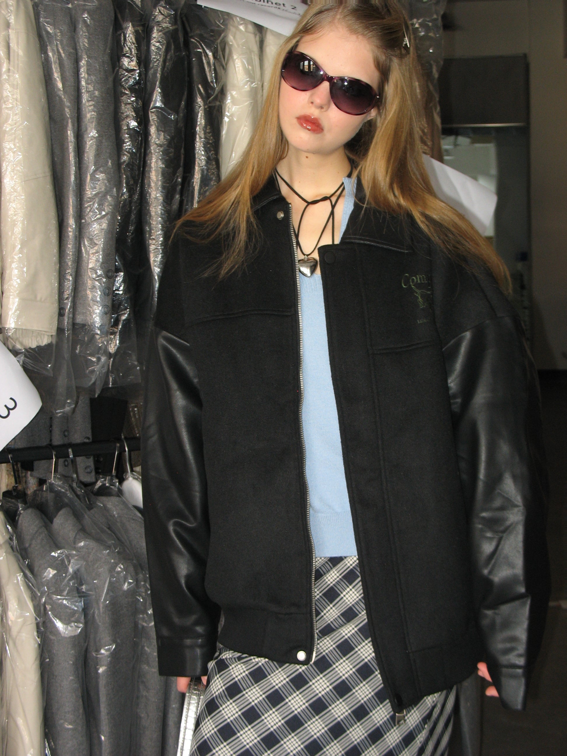 PROD Bldg 2023 winter 2 Spliced Faux leather Jacket