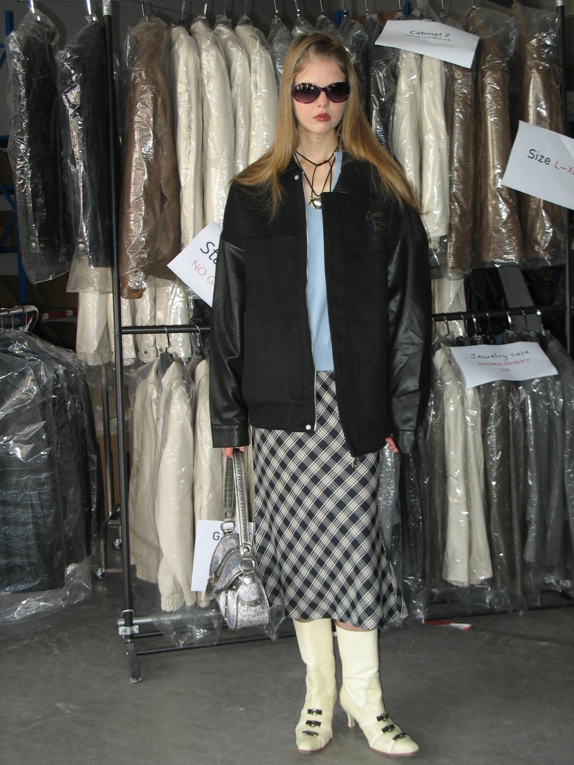 PROD Bldg 2023 winter 2 Spliced Faux leather Jacket