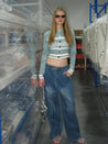 PROD Bldg 2023 winter 2 Stripped Pattern Crop Sweater