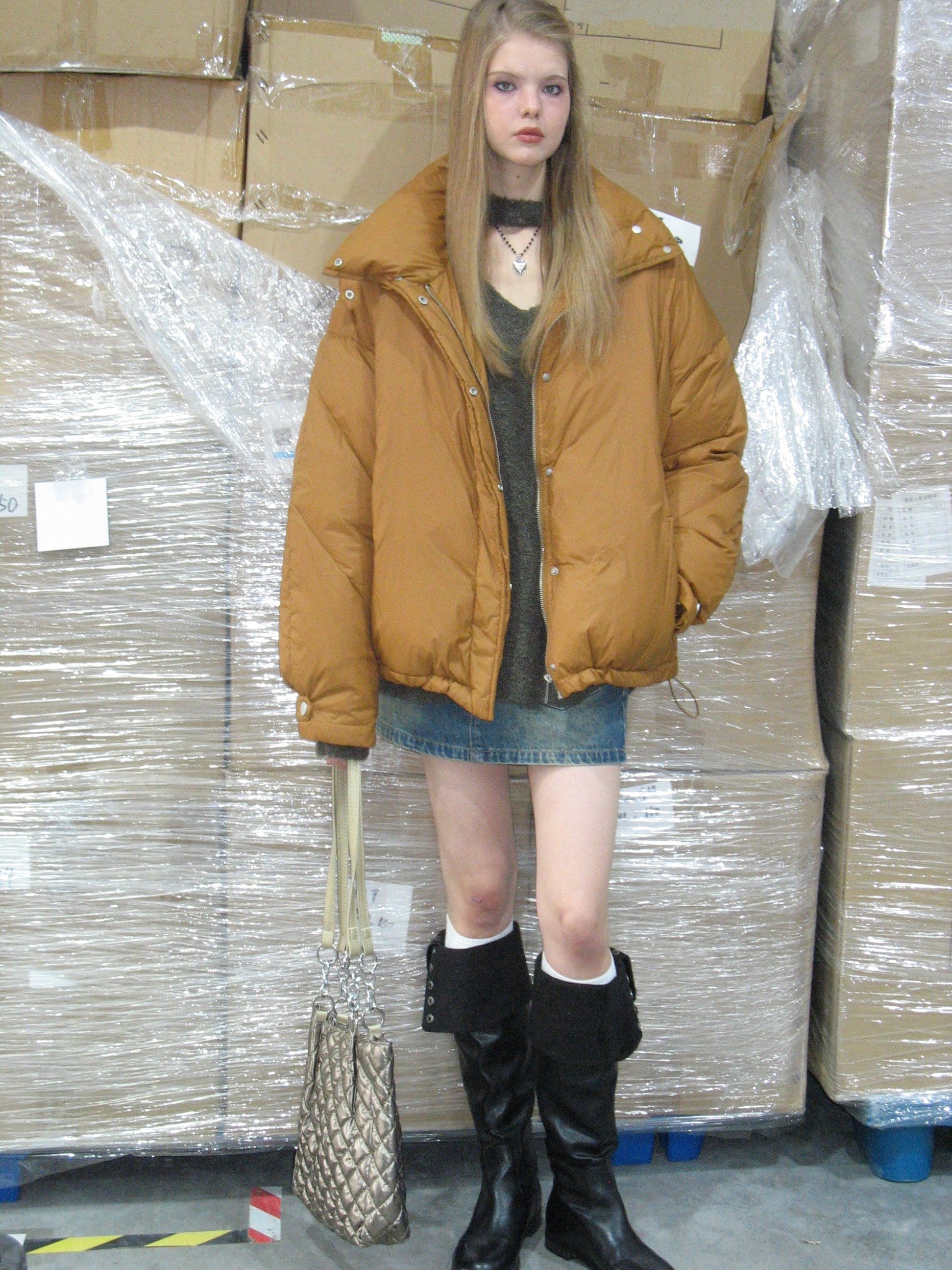 PROD Bldg 2023 winter 2 Yellow Puffer Down Jacket