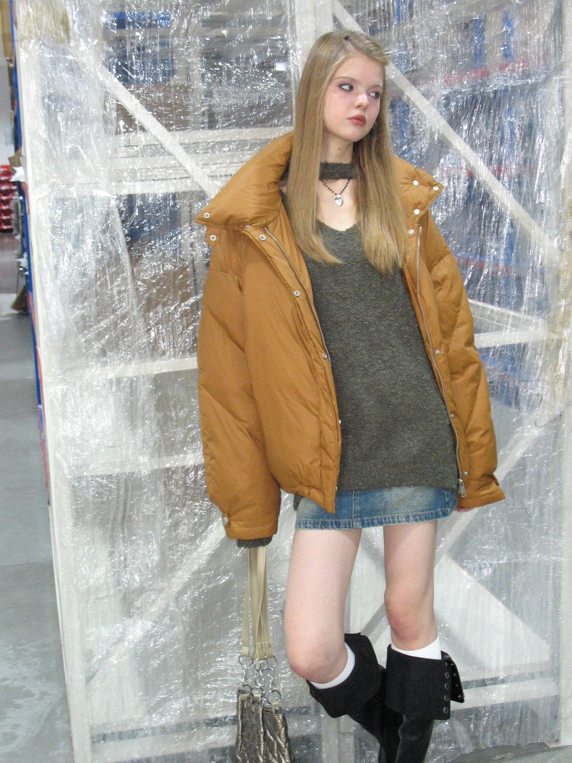 PROD Bldg 2023 winter 2 Yellow Puffer Down Jacket