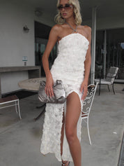 PROD Bldg 2026Fall Alba Rosette Chain Slit Dress