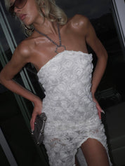 PROD Bldg 2026Fall Alba Rosette Chain Slit Dress