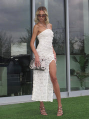 PROD Bldg 2026Fall Alba Rosette Chain Slit Dress