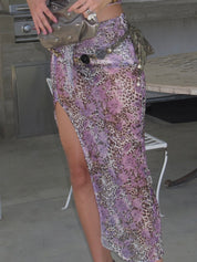 PROD Bldg 2026Fall Calypso Leopard Knot Sarong Skirt