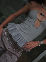 PROD Bldg 2026Fall Clover Beaded Leather Top Blue