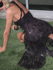 PROD Bldg 2026Fall Eclipse Sequin Fringe Dress