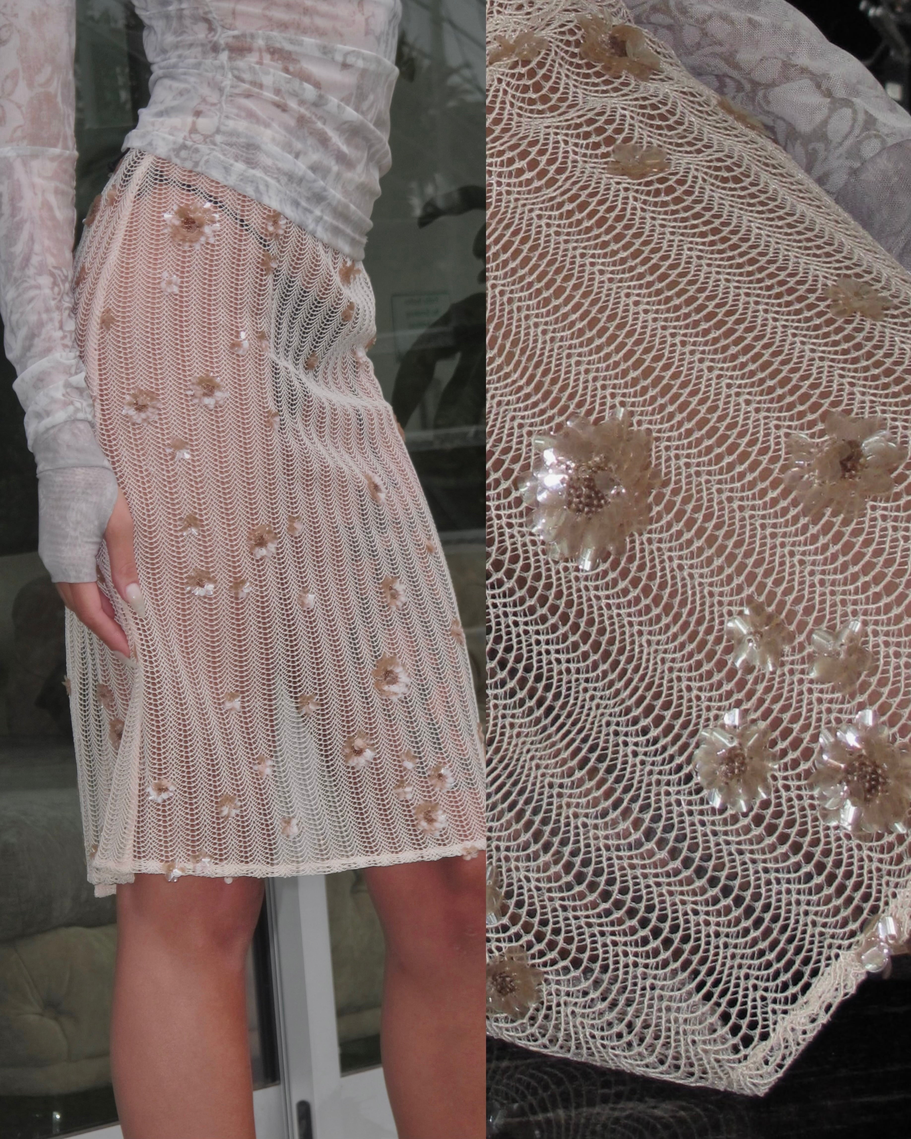 PROD Bldg 2026Fall Iris Pearl Floral Crochet Skirt Apricot