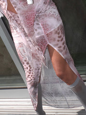 PROD Bldg 2026Fall Marella Animal Print Knot Sarong Skirt