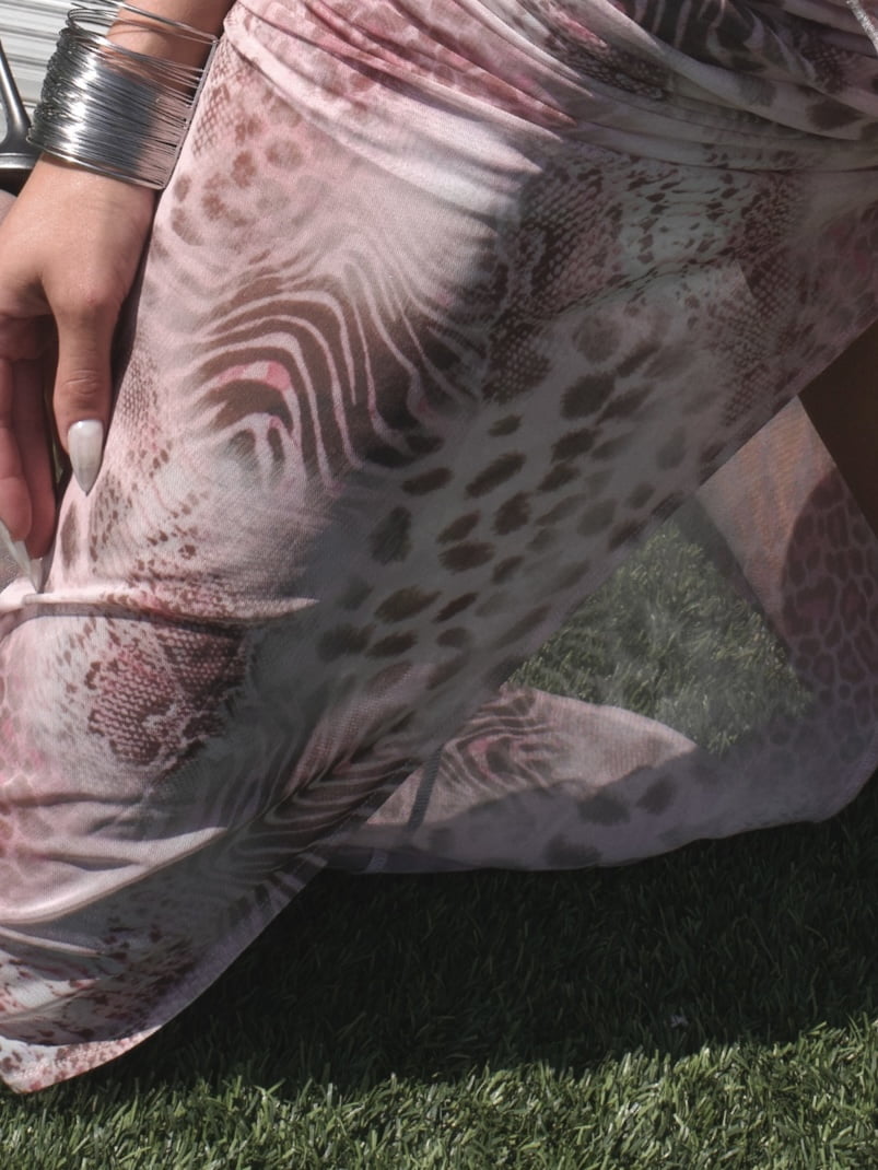 PROD Bldg 2026Fall Marella Animal Print Knot Sarong Skirt