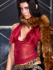 PROD Brown / One size / In-stock Selva Faux Fur Scarf