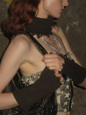 PROD Brown / One size / In-stock Sleeve And Neck Warmer Set