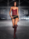 PROD Caged Teddy Boned Bodysuit Red