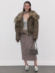 PROD  Cargo Denim Maxi Skirt