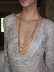 PROD Champagne Drape Multi-Strand Necklace