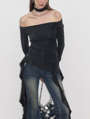 PROD  Cross-back Off-the-shoulder top