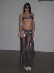 PROD Dark Gray / One size Shadow Vine Lace Tights