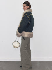 PROD  Denim Faux Fur Jacket
