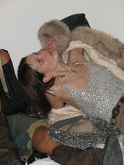 PROD  Denim Faux Fur Jacket