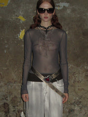 PROD Detachable mesh printed long sleeve