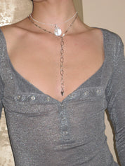 PROD Double-Layer Undine Teardrop Layered Necklace
