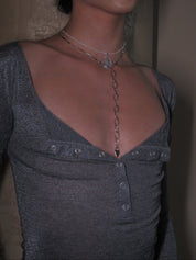 PROD Double-Layer Undine Teardrop Layered Necklace