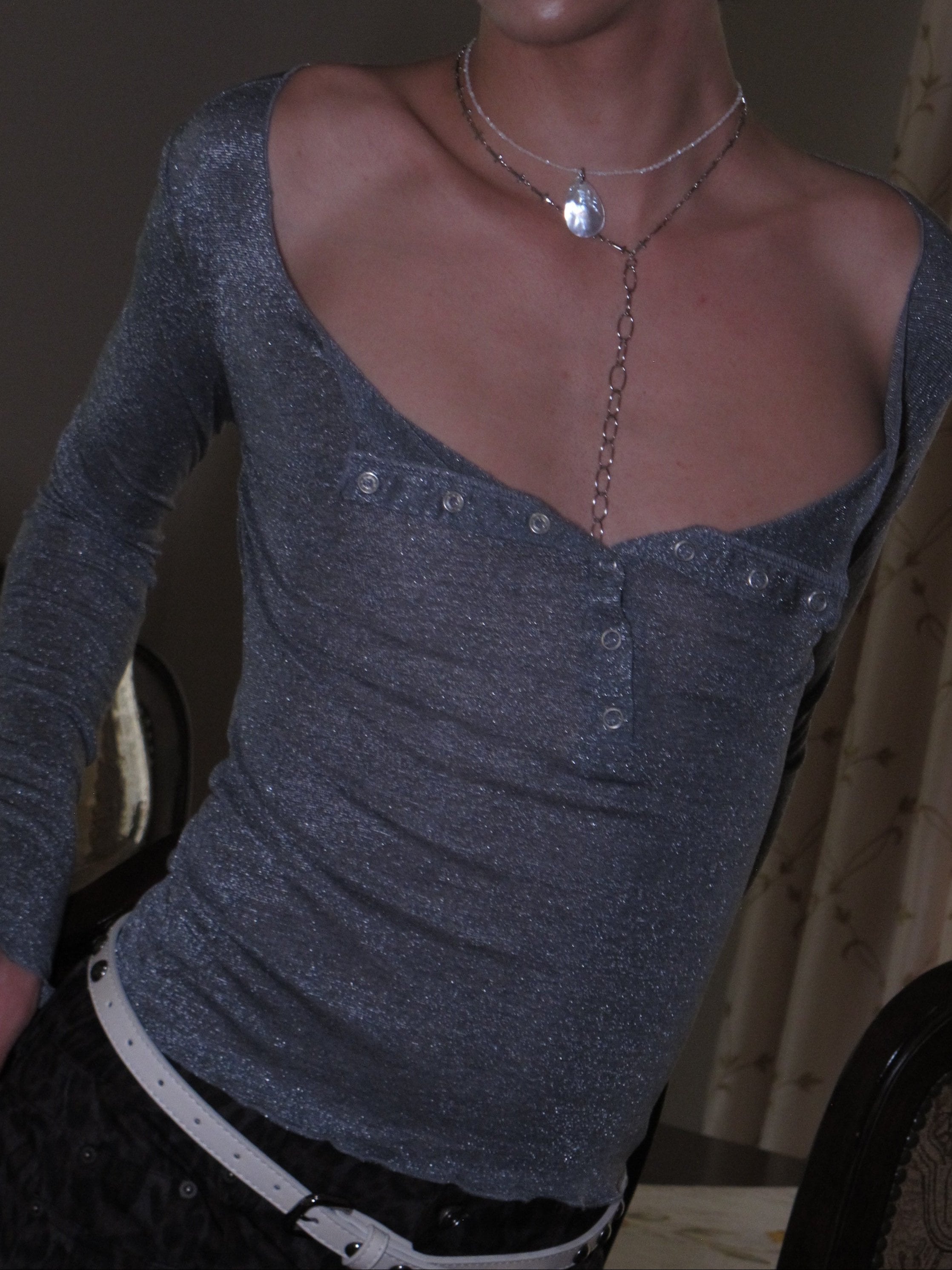 PROD Double-Layer Undine Teardrop Layered Necklace