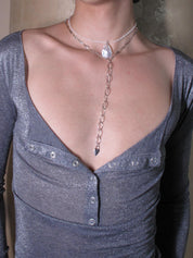 PROD Double-Layer Undine Teardrop Layered Necklace