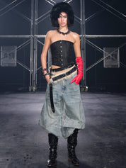 PROD Embossed Boned Corset Tube Top