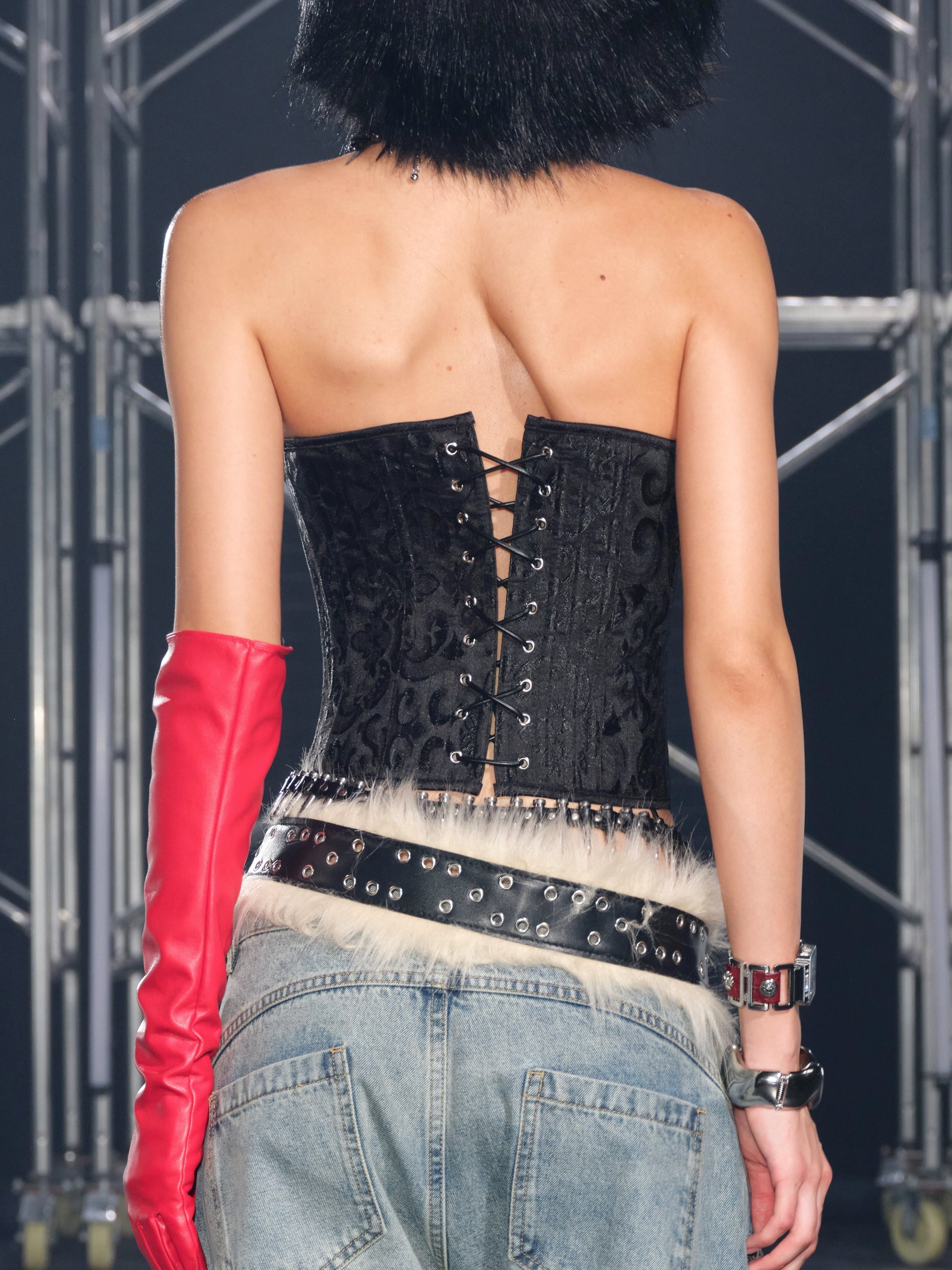 PROD Embossed Boned Corset Tube Top