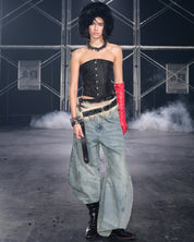 PROD Embossed Boned Corset Tube Top