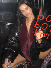 PROD Glacier Faux Fur Trim Puffer Jacket Black