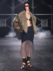 PROD Glacier Faux Fur Trim Puffer Jacket Brown