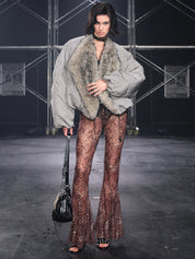 PROD Glacier Faux Fur Trim Puffer Jacket Gray