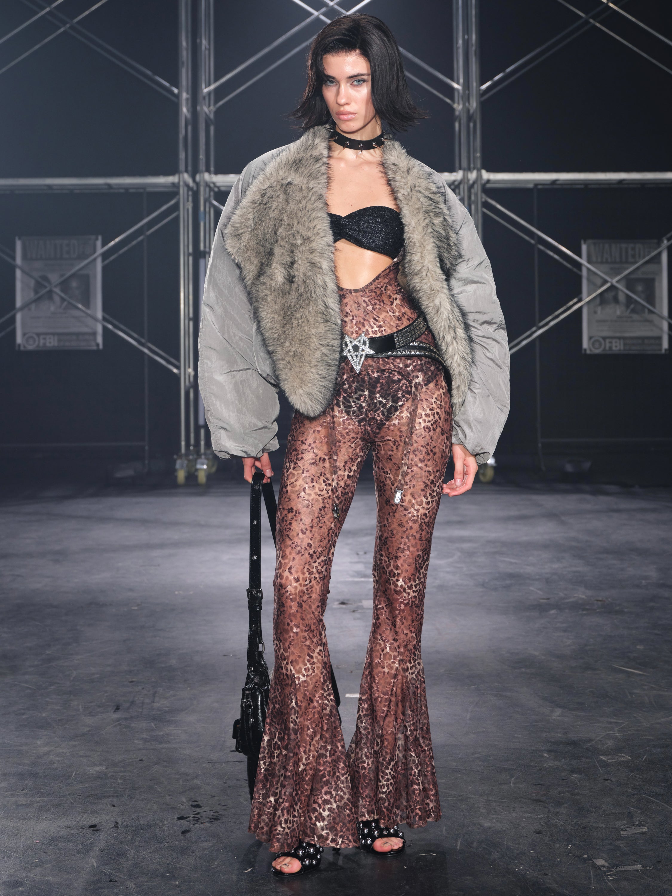 PROD Glacier Faux Fur Trim Puffer Jacket Gray