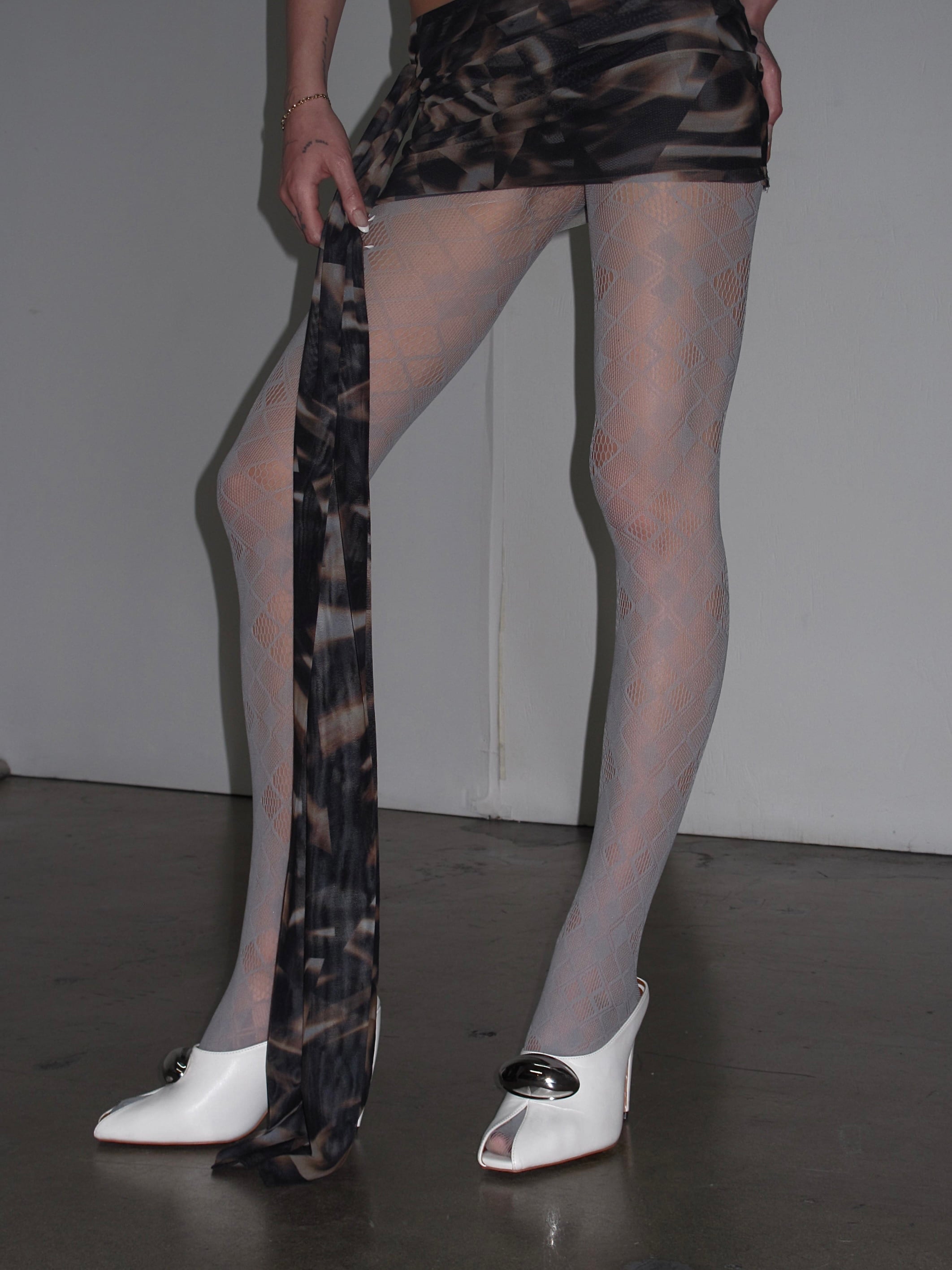PROD Gray / One size Geometric Knit Tights