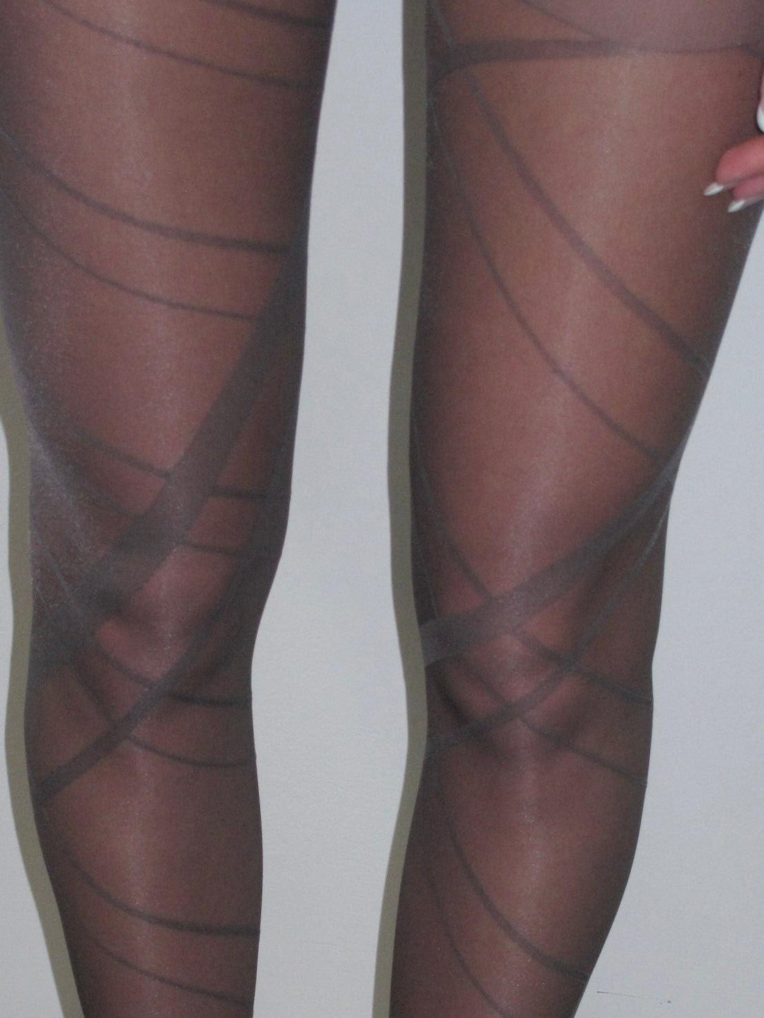 PROD Gray / One size Sheer line-pattern tights