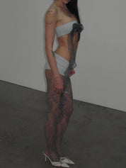 PROD Grey / One size Floral Lace Tights