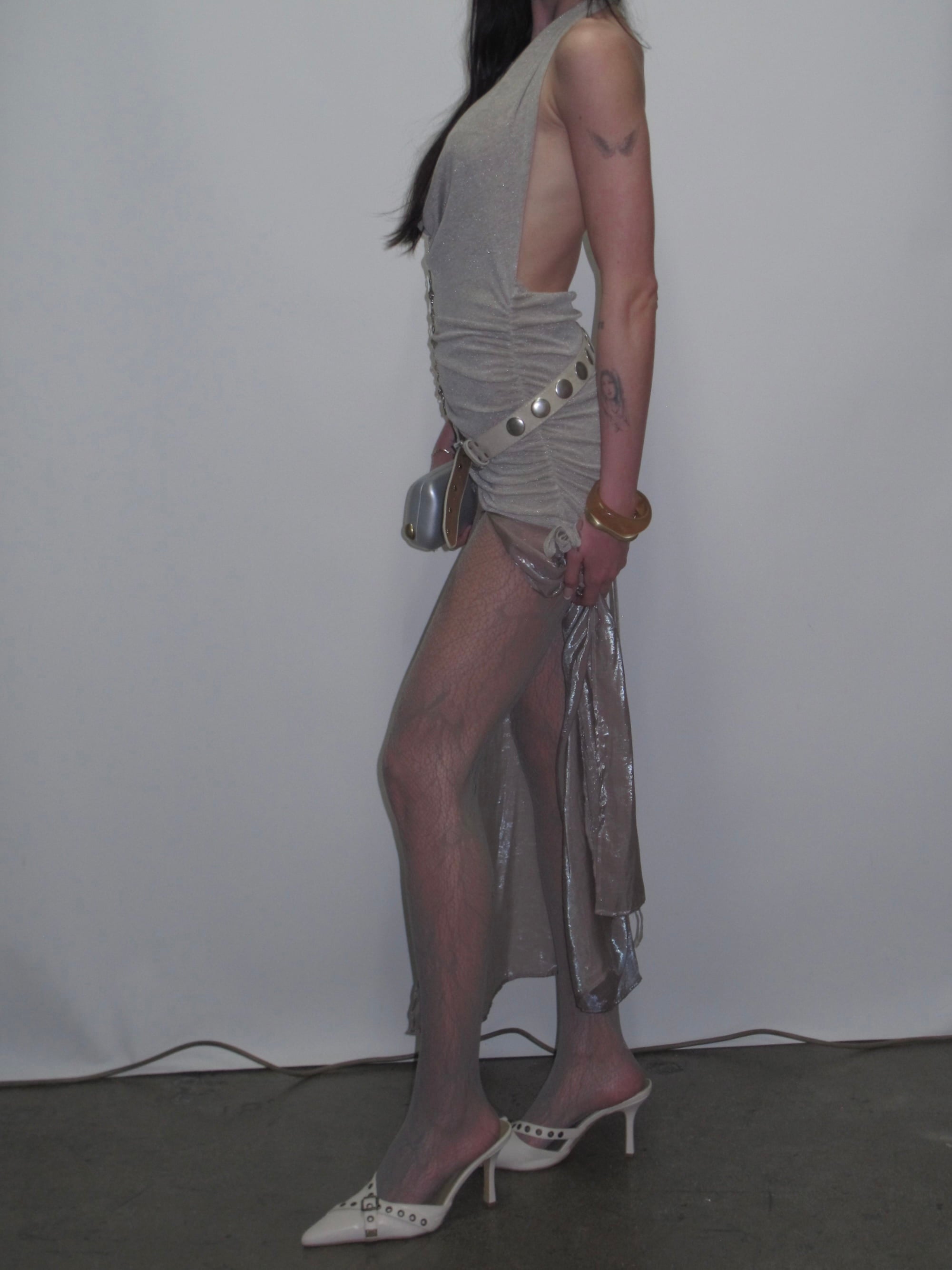 PROD Grey / One size Lace Fishnet Tights