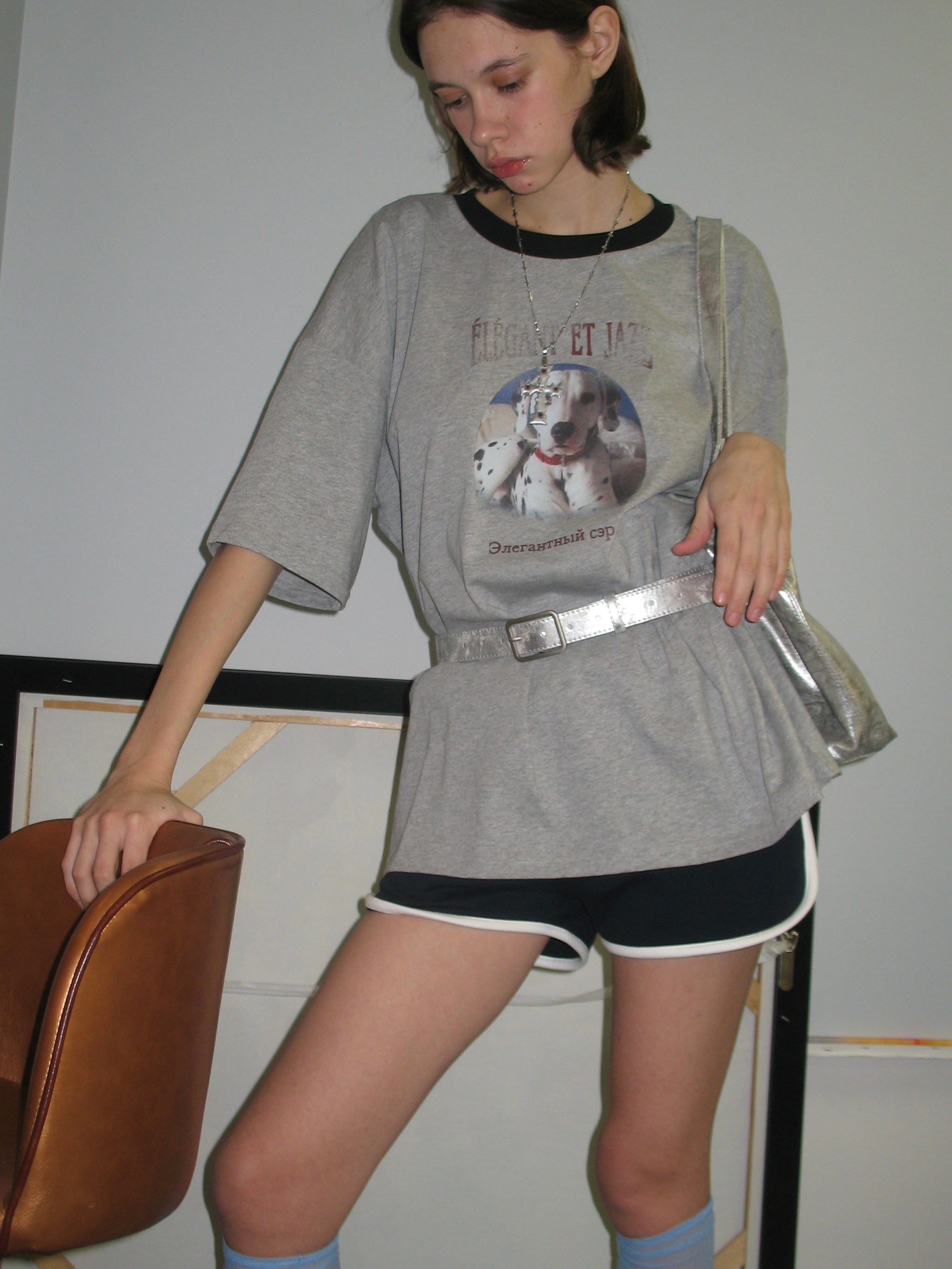 PROD Grey / Oversize / S Antiqued Dalmatian Oversize T-shirt