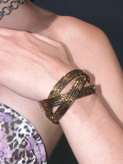 PROD In-stock / Woven Mixed Media Bracelet Set