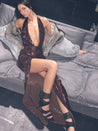 PROD Ingrid Halter Neck Maxi Dress