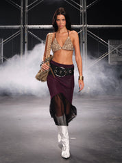 PROD Khaki / One size / In-stock Wild Thing Feather Bikini Top