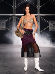 PROD Khaki / One size / In-stock Wild Thing Feather Bikini Top