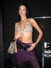 PROD Khaki / One size / In-stock Wild Thing Feather Bikini Top