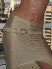 PROD Khaki / One size Studs Leather Belt