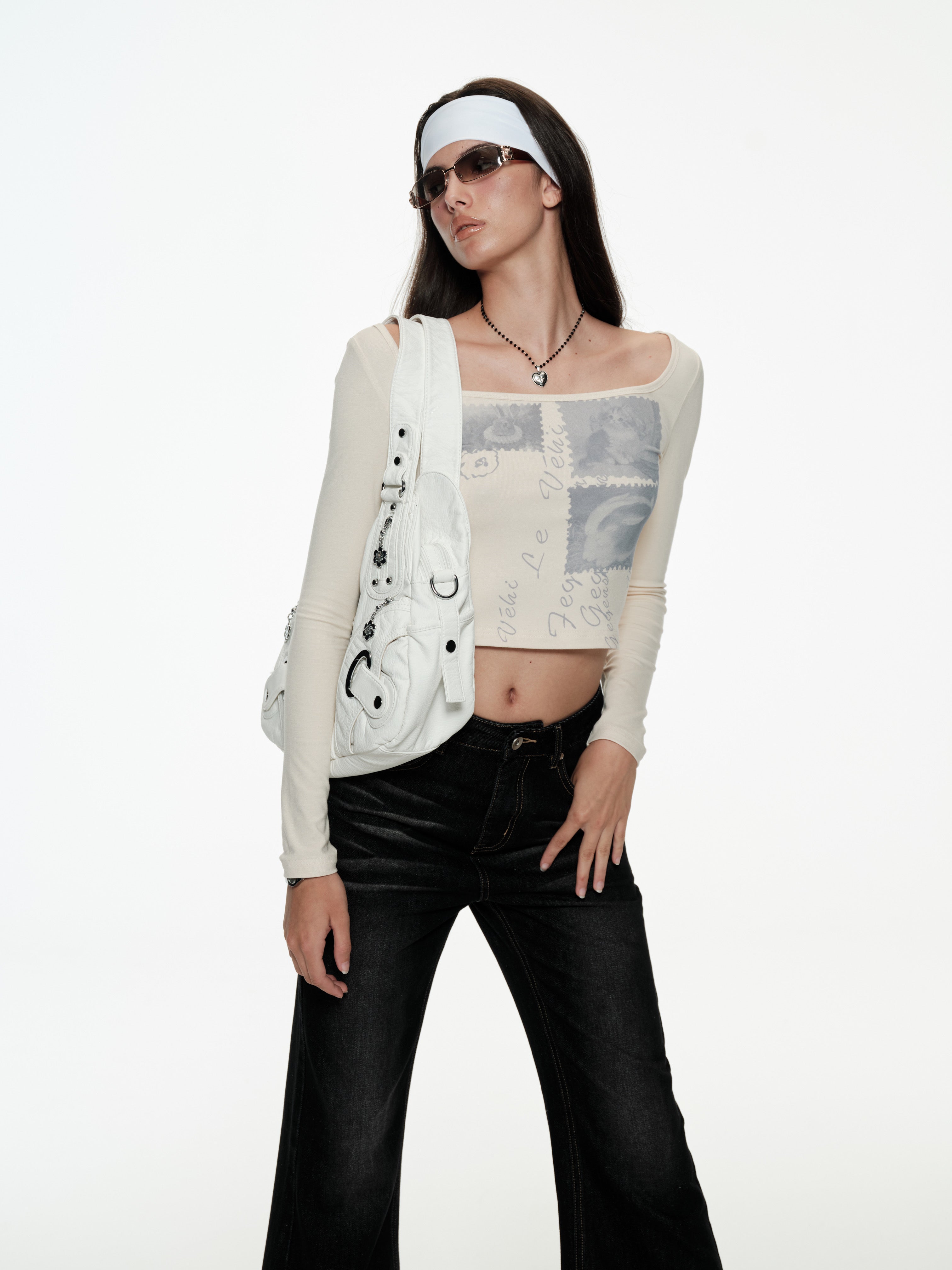 Kitty & Bunny Neck Crop Top – PROD