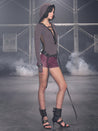 PROD  Lace Up Long Sleeve Top