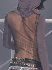 PROD  Lace Up Long Sleeve Top